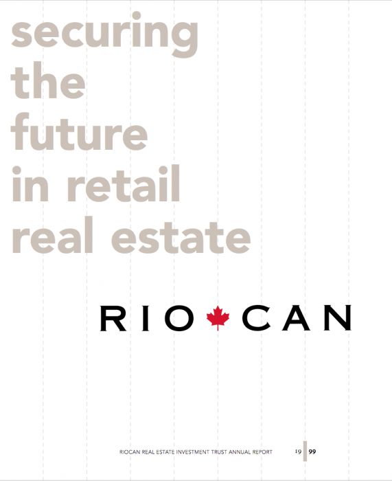 Riocan Annual Report Cover 1999