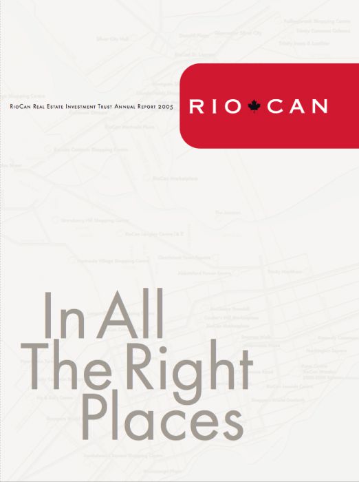 Riocan Annual Report Cover 2005
